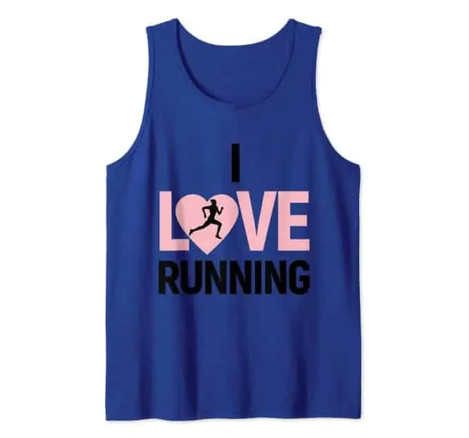I Love Running Pink Heart Valentines Day Running Shirt