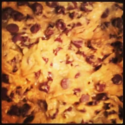 Soft chocolate chip cookie dough