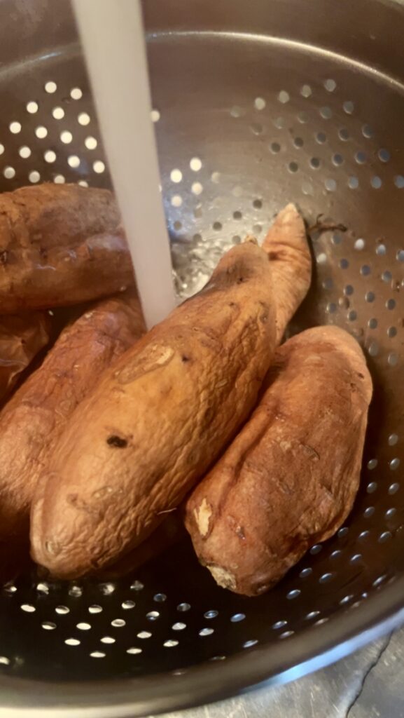 microwaved yams
