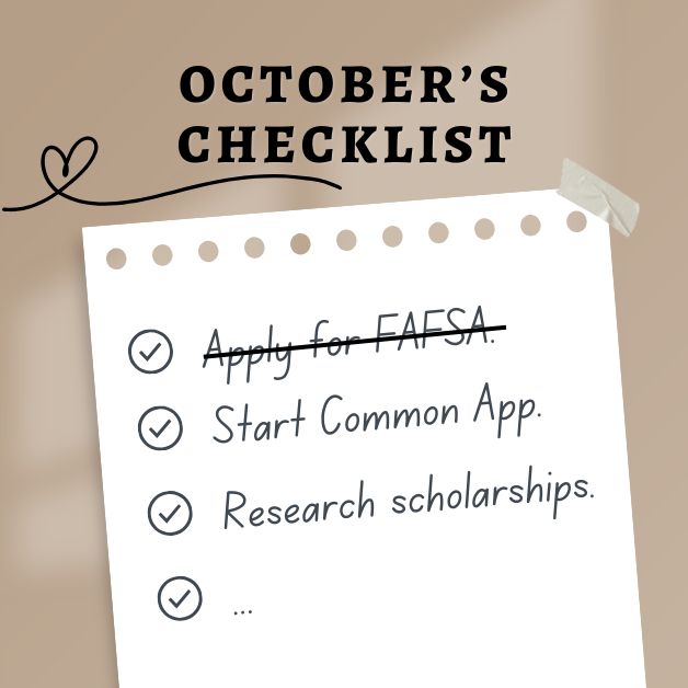 October College Prep Checklist