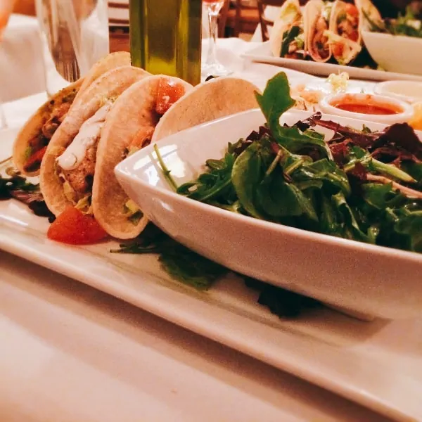 seven bistro menu - The Mahi Mahi fish tacos (with a small side salad) were especially amazing.