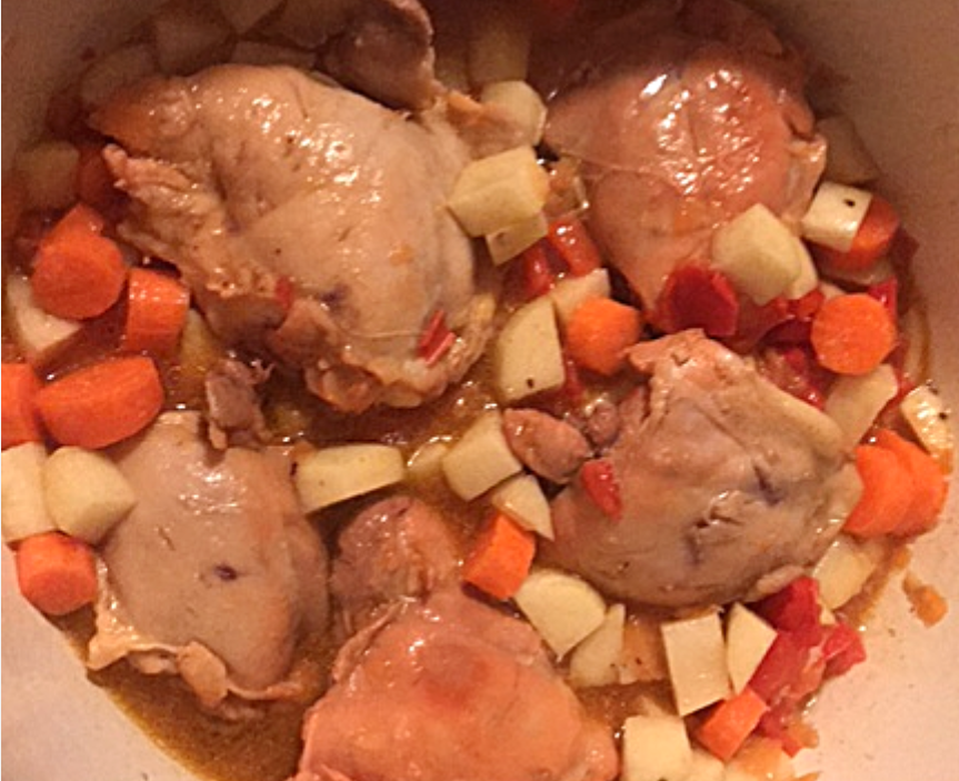 pollo guisado recipe